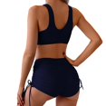 thumbnail image 5 of XIYON Womens Bikini Sets Women Retro High Waisted Bathing Suit Racerback Bikini Swimsuits Beach Vacation Clothes, 5 of 7