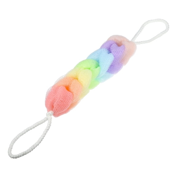Unique Bargains 1 Pc Bath Shower Loofah Sponge Body Puffs 9.06"x2.09"x1.77" Assorted Color