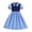 A-Blue83, variant on JAJAHO Girls Puffy Short Sleeve Dress Kids Girl Sundress Button Down Collar Preppy Style Swing A-Line Mini Dress Size 1-8 Years Cozy Dresses
