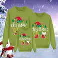thumbnail image 2 of Linfrsh Christmas Shirts for Women Christmas Family Matching Sweatshirt Parent Child Long Sleeve Printed Holiday Top for Kids Green,L, 2 of 7