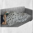 thumbnail image 6 of Geometric Soft Flannel Fleece Blanket, Hand-Drawn Sketch Style Multiple Overlapping Spirals Retro Illustration, Cozy Plush for Indoor and Outdoor Use, 60" x 80", Black White and Grey, by Ambesonne, 6 of 6