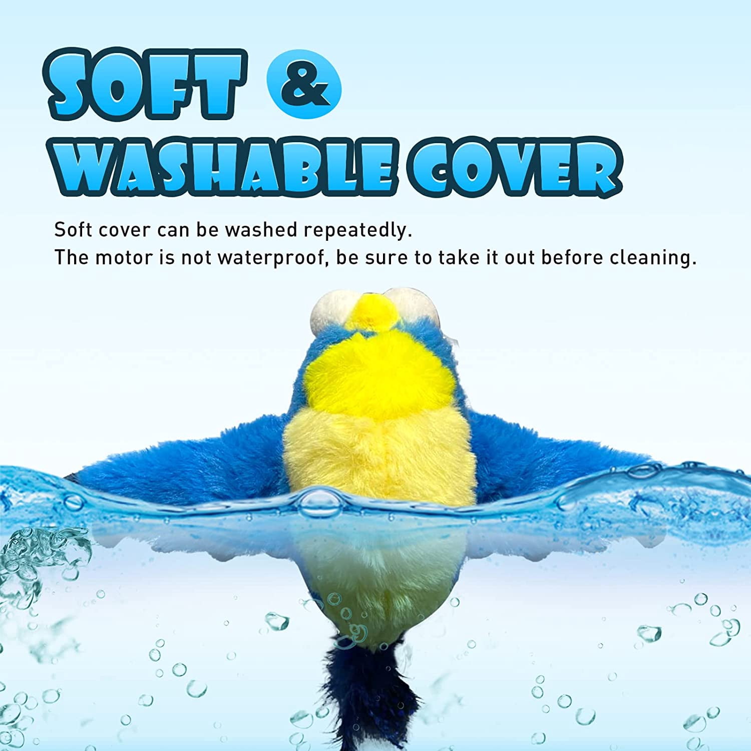 Cat Toys, Flapping Wings Sparrow Catnip Toys, Vivid Chirping, Simulation Bird Interactive Cat Toy for Kitten Kitty Exercise, Fluffy Plush Dog Toys, Touch Activated, USB Rechargeable