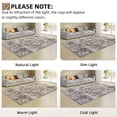 thumbnail image 6 of Hasoo 9' x 12' Area Rug for Living Room Boho Vintage Rug Non Slip Throw Rugs Floral Bedroom Rug, Brown, 6 of 6