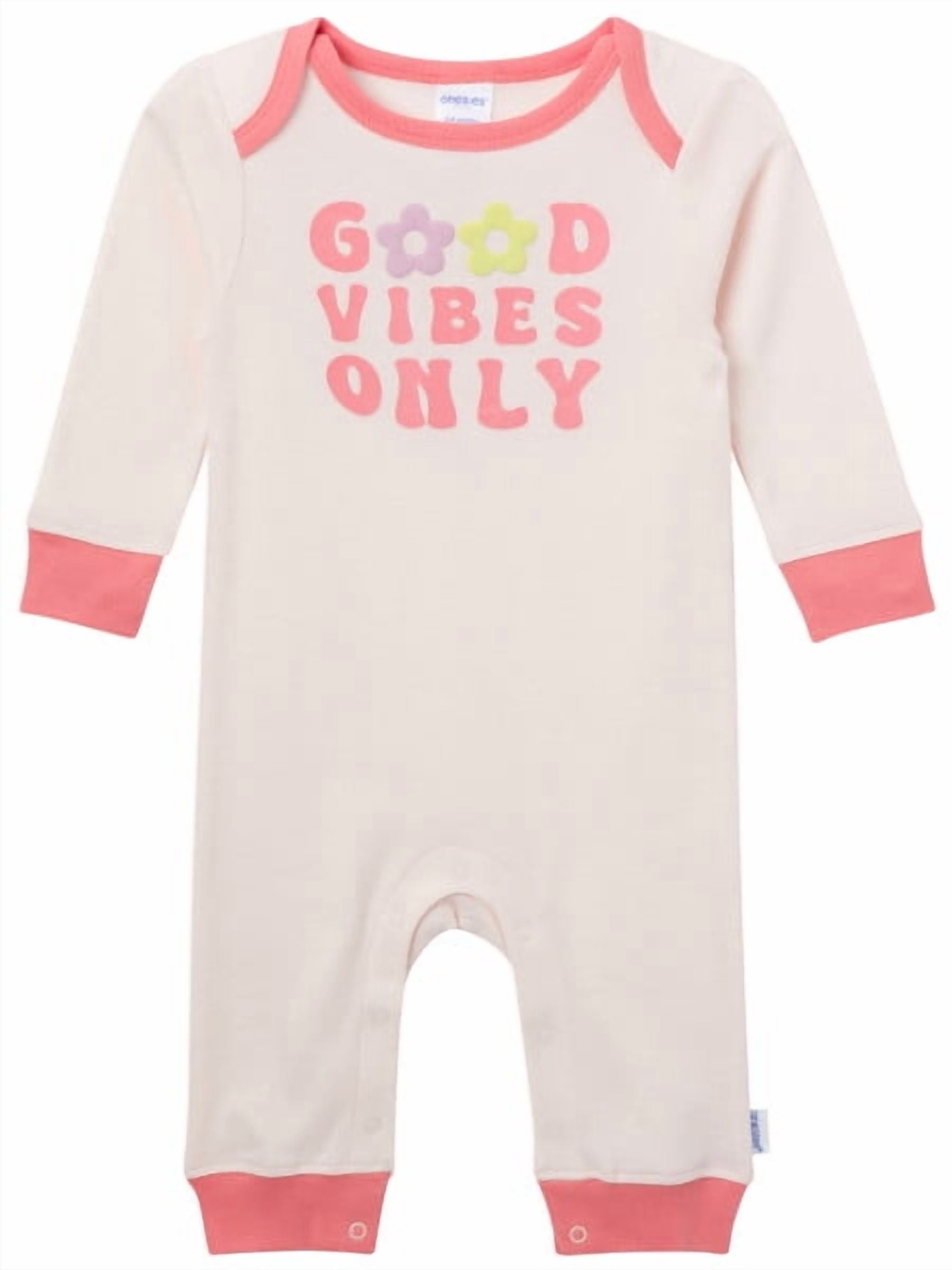 Baby Girl Onesies Brand 3-Pack Footless Pajama Set Sizes (Newborn-24 Months)