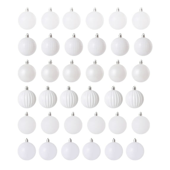 36Pcs 6cm Xmas Ball Electroplating Christmas Tree Decoration Plastic Hanging Christmas Ball Ornaments for Party