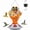 Orange Fireworks, variant on Hand Blown Glass Hummingbird Feeder, 22oz Nectar Feeder for Outdoors Hanging, Ant Moat & Bee Guard, 5 Flower Feeding Ports, Leak-Proof 360° Perch, Blue, Easy to Refill & Clean, Garden Backyard Decor,