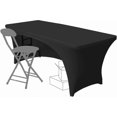 thumbnail image 1 of Stretchable Tablecloths 6ft For Rectangle Tables With Open Back, Fitted Spandex Rectangular Patio Table Covers, 1 of 5
