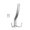 Pearl Chromium, variant on Geemin Zincs Alloy Coat Hook Wall Mounted Towel Hanger Robe Hook Double Prong Hook