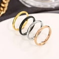 thumbnail image 5 of GKNET Stainless SteelFinger Ring Women Ring 2mm Couple Ring Prime Ring Circle Plain ~-rose gold-7, 5 of 9