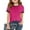 Hot Pink, variant on Xyxonk Girls Tops Kids Summer Short Sleeve Shirts Casual Round Neck Tees 2025 Soft Solid Color Clothing 1-15 years