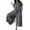 Gray, variant on RYRJJ Womens Cotton Linen Jumpsuits Short Sleeve Button Down Dressy Casual Wide Leg Pants Romper Summer One-Piece Outfits(Brown,XXL)