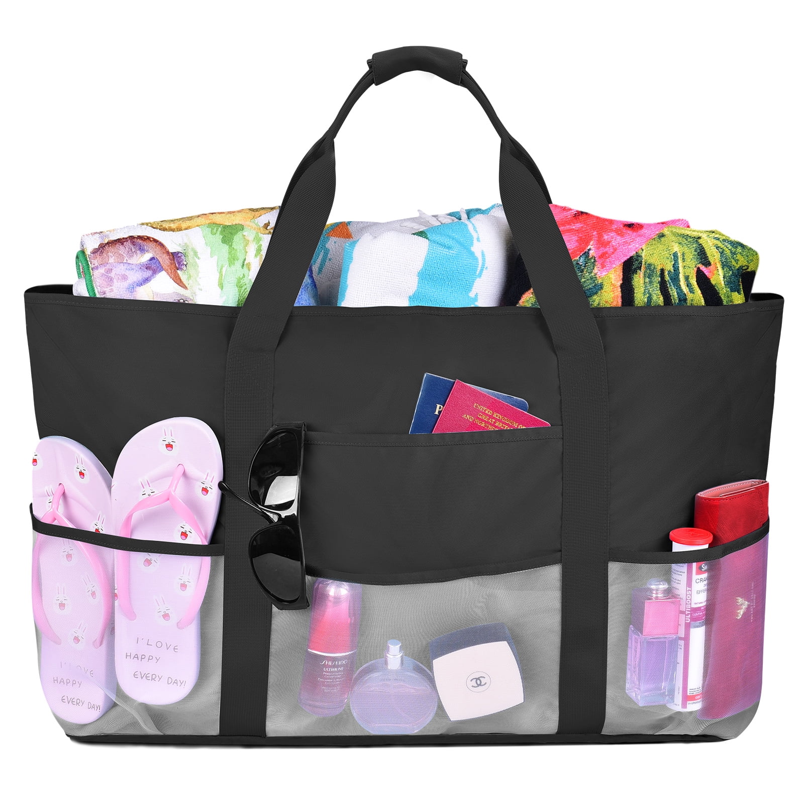 Vbiger Extra Large Mesh Beach Bags and Totes, Large Capacity Storage