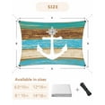 thumbnail image 6 of Sun Shade Sail 14x18Ft White Anchor Compass Farm Barn Blue Brown Wood Plank Uv Block Sunshade Canopy Outdoor Shade Cover Rectangle Shade Cloth For Patio Garden Yard Deck Pergola, 6 of 6