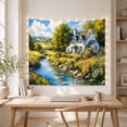 thumbnail image 5 of Pastoral Impressionist With Painting Textured Brushstrokes, Mystical Fantasy for Space Lovers, Wall Decor, Mother's Day Gift, Tapestry Wall Hanging for Dorm and Living Room, 5 of 7