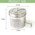 thumbnail image 2 of Coladores de té para té suelto, 2 infusores de colador de bolas de té de acero inoxidable, malla microperforada, té de hojas sueltas empinadas, hierbas, especias y condimentos, 2 of 6