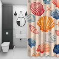 thumbnail image 4 of Colorful Seashell Bathroom Shower Curtain, Retro Summer Waterproof Washable Soft Bath Curtain for Bathtub Decor with 12 Hooks&Grommet, 60x72 Inch, 4 of 9