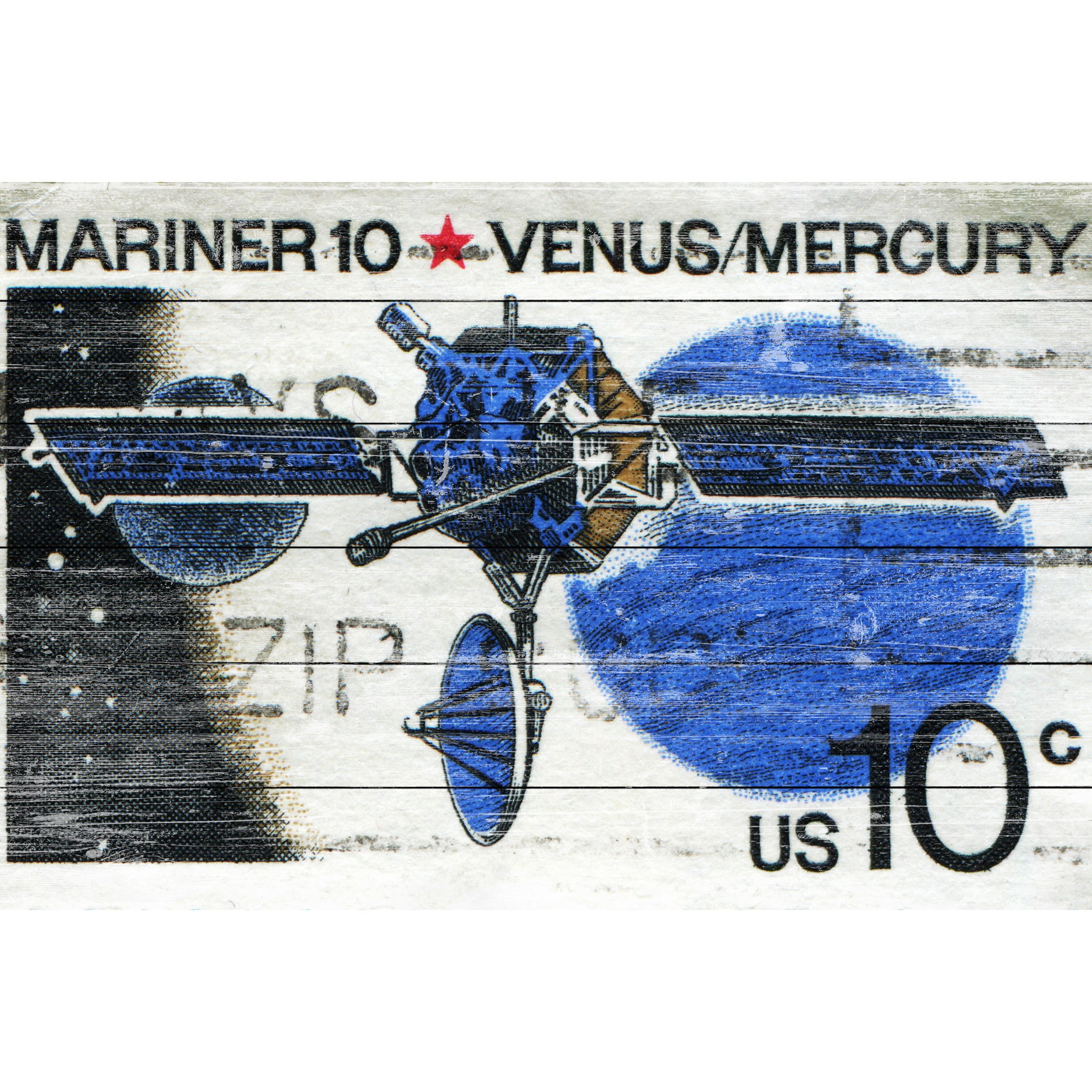 Marmont Hill - "Mariner 10" Painting Print on White Wood