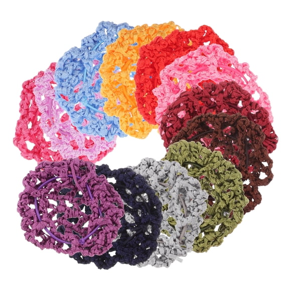 ELAYARD 12pcs Women Hair Bun Covers Hairstyle Assorted Color For Parties
