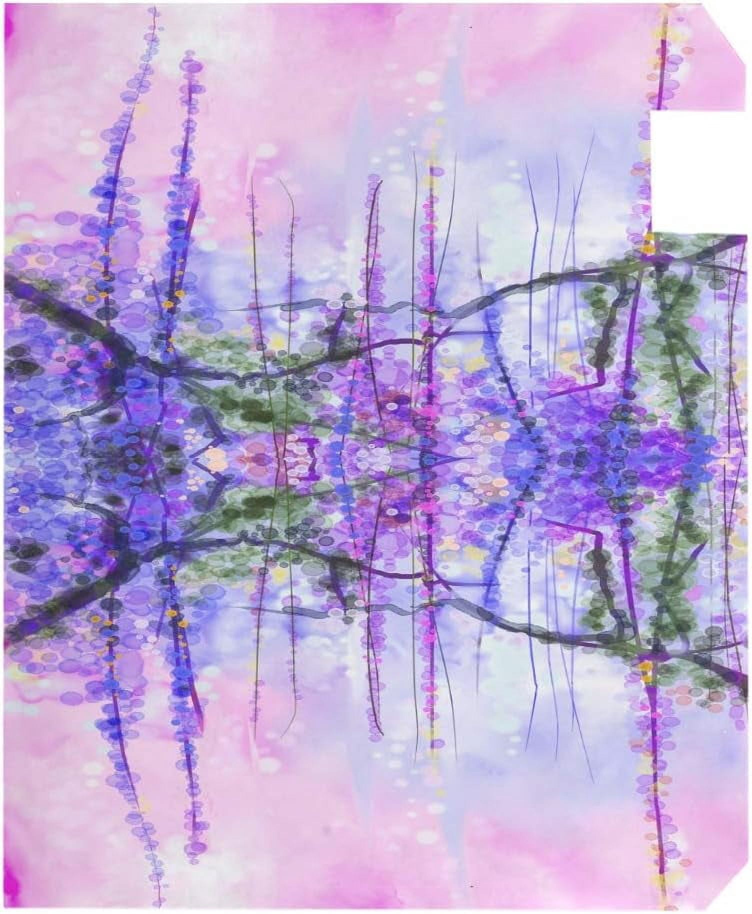 Watercolor Blurred Purple Flowers Wisteria Ivy Romantic Floral Nature Magnetic Magnetic Mailbox Cover Standard Size for Garden Yard Outdoor Decorations-18 x 20.8"