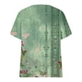 thumbnail image 5 of gbyLJF Plus Size V Neck T Shirts Active Tops for Women Popular Womens Clothes 2024 Graphic V Neck Tees Army Green XXL, 5 of 5
