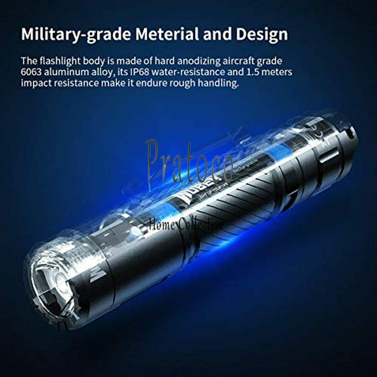 WUBEN C3 Rechargeable Flashlight 1200 High Lumens Tactical Super Bright LED Flas 
