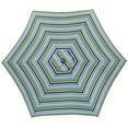 thumbnail image 5 of 9FT Outdoor Patio Market Table Umbrella with Push Button Tilt /Crank/6 Ribs for Backyard Beach Pool Lawn and Garden, Blue Stripes, 5 of 7
