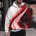thumbnail image 1 of Sudadera con capucha para hombre, estilo casual, con cuello redondo, estampado, manga larga, blusa de poliéster, 1 of 6