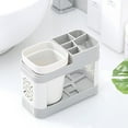 thumbnail image 1 of Cqxid Rack Under $5 Single Cup Toothbrush Toothpaste Holder Plastic Bathroom Storage Rack, 1 of 4