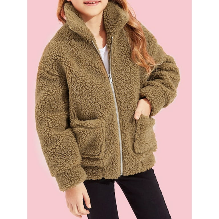 Sherrylily Girls Fuzzy Fleece Pullover Hoodies Sweatshirt Casual