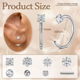 thumbnail image 6 of Briana Williams 8 Pairs Stay Close Hoop Huggie Half Hoop Earrings Cartilage Helix Open Hugging for Women, 6 of 7