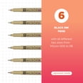 thumbnail image 2 of Sakura Pigma Micron Fine Liner Pens - Archival Black Ink Pens for Writing, Drawing, or Journaling - Assorted Point Sizes - 6 Pack, 2 of 8