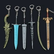iirukaa Game ER Dark Moon Greatsword Keychain Weapon Keychain Pendant Ornament Game Props Accessories Merch Creative Lightweight