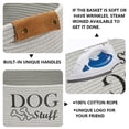 thumbnail image 5 of Brabtod Dog Toy Basket Storage Cotton Rope Storage Basket Pet Toy Storage Bin Doy Toy Box with Handle Gray, Perfect for Organizing Pet Toys, Blankets, Leashes, Coats Gray, 5 of 5