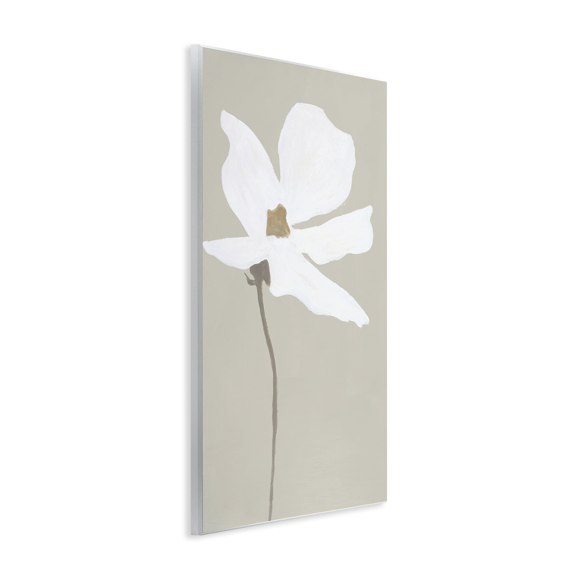 Stupell Industries White Flower Sprout Botanical & Floral Painting Unframed Art Print Wall Art, 10 x 15
