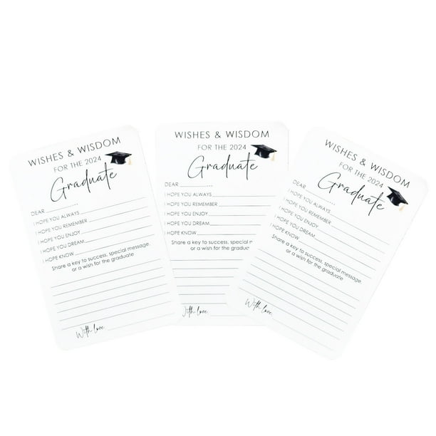 Xihbxyly Juego de Tarjetas de Felicitación de Graduación, Diseño de Lista Dorada Conmemorativa, Elegantes Bendiciones de Graduación, Tarjetas de Sugerencias Prácticas, Evento Especial de Graduación d