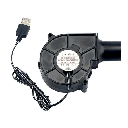 

BELLZELY Outdoors and Sports Clearance 75mm X 30mm Fan Cool Down Fan (with Drive Speed Controller) Camping Outdoor Barbecue Turbo Blower With Gas Outlet For Inflatable Toys To Inflate Quickly