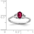 thumbnail image 3 of Sterling Silver Rhodium-Plated Created Ruby Ring (Size 6) Made In China qbr15jul-6, 3 of 5
