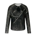 thumbnail image 4 of SCSAlgin T-Shirts for Men Long Sleeve Funny 3D Graphic Tee Tops Plus Size Grim Reaper Skeleton Gothic Horror T-Shirt, 4 of 4