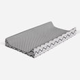thumbnail image 3 of Bacati - Mix N Match Chevron/Dots Gray Neutral Quilted Changing Pad Cover, 3 of 22