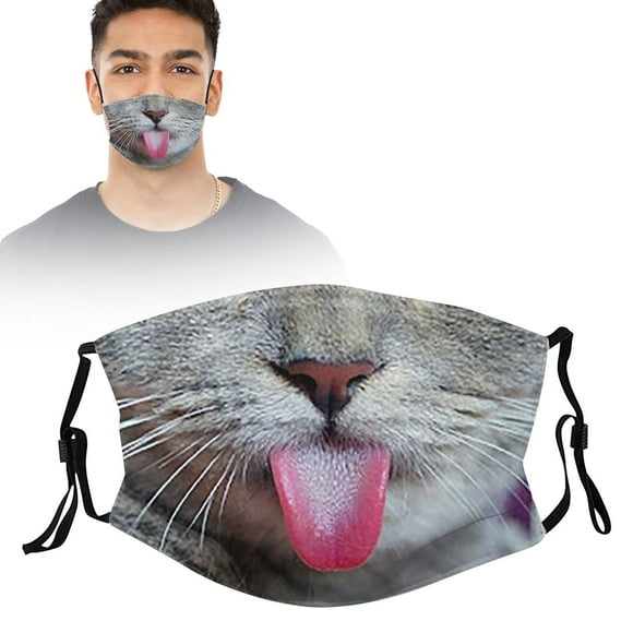 Riforla Funny Animal Face Reusable Washable with Tiger Cat Dog Monkey Pig Designs for Kids & Adults Face mask A