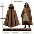thumbnail image 5 of MYATED Renaissance Cloak with Hood for Women Medieval Vintage Hooded Cape Halloween Cosplay Costume,Brown, 5 of 6