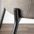 thumbnail image 3 of Daniella Industrial Counter Stool In Black Metal And Grey Faux Leather - Set Of 2, 3 of 13