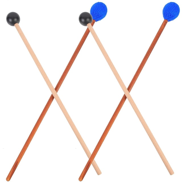Marimba Mallets Rubber Mallets Sticks for Drums 2Pai