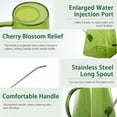 thumbnail image 4 of Watering Can, Water Can for Plants Indoor Outdoor Garden, Small Long Spout Watering Can Set with Water Mister Spray Bottle & Squeeze Bottle, 1.4L/47oz 0.4 Gallon, Green, 4 of 8
