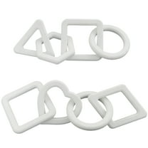 15"W, 2"H White Wood Chain Sculpture, by CosmoLiving by Cosmopolitan (2 Count)