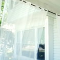 thumbnail image 4 of Solid Color Sheer Curtain Single Panel, Modern Simple Translucidus Sheer Waterproof Sunscreen UV Proof Curtain Fashion Home Decor Window Clear Valance, Single Panel,White,51.96*72.04", 4 of 10