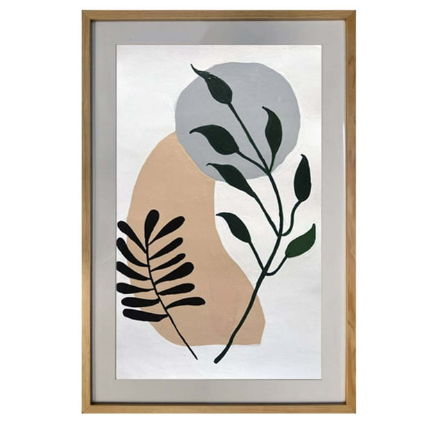 Cuadro de decorativo de pintado 100% a mano colección MilleniArt enmarcado con madera y vidrio