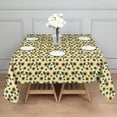 thumbnail image 3 of White Sunflower Pattern Square Tablecloth,Waterproof Square Table Cover,Wipeable Spillproof Washable Table Cover for Home Kitchen Party Decor 42"X42"(107x107cm), 3 of 6