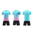 thumbnail image 5 of Piuwrlz L Boy Outfit Sets Boys Short Sets Crew Neck Summer T-Shirt and Shorts Set Blue Size L, 5 of 7