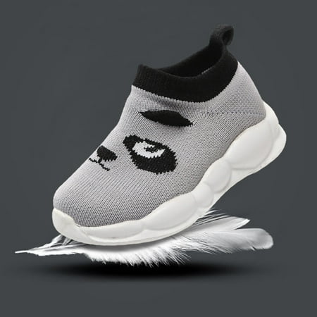 

KUNPENG Girls Boys Sport Stretch Mesh Shoes Cartoon Infant Kids Baby Running Gray / 27